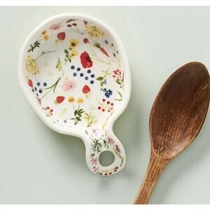 Anthropologie Appoline Spoon Rest Ceramic Floral